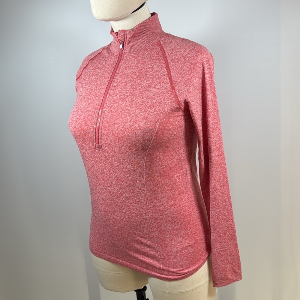 Calia Seamless LS Quarter Zip in Guava Pink size large - Picture 3 of 7
